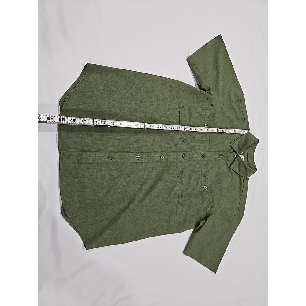 Mens Orvis Short Sleeve Button Up Shirt Small Green